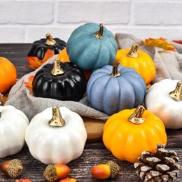 Decorative Flowers 12Pcs Artificial Pumpkins Lightweight Durable Foam For Fall Wedding Thanksgiving Blush Pink Halloween Decor Mantel Bowl