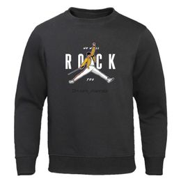 Men's Hoodies Sweatshirts Autumn Fleece Warm Sweatshirts Hip Hop ROCK Hoodies Men Pullover Streetwear Fashion Brand Sweatshirt We will Rock you Hoody T240217