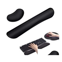 Mouse Pads Wrist Rests Rest Pad Memory Superfine Fibre Ergonomic Mousepad For Typist Office Gaming Pc Laptop 21061536976307916432 Drop Otq4X