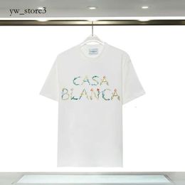 Casa Blanca Luxury Casa Brand Casablanc Shirt 23ss Men T Shirt Designer T-shirts Fashion Man Women Smiley Casablanca Printing Casablanca Tees US Size S-XL 7773