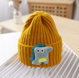 Winter Cartoon Dinosaur Baby Hat Cap Warm Knitted Baby Girl Boy Hat Beanie Elastic Kids Hat Children Cap Bonnet 1033 X26159258