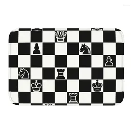 Carpets Personalised Fashion Chess Doormat Mat Chessboard Game Kitchen Bathroom Toilet Living Room Welcome Rug Carpet Footpad 40 60cm