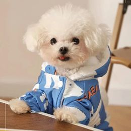Dog Apparel Thick Warm Windproof Autumn And Winter Clothes To Prevent Hair Loss Small Four-legged Pet Cotton-padded Jacket