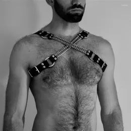 Belts Fashion Men's Fun Body Chain SM Binding Leather Backband Decoration Versatile Sexual Aids