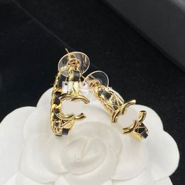 Designer Hoop Earrings Dangles With Stamp For Lady Fashion Jewelry Letter Plated Earrings Charms With Gift Box