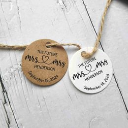 Labels Tags 100pcs 35mm Round Custom Wedding Labels Box Gift Key Candy Wedding Flowers Personalised Tags Q240217