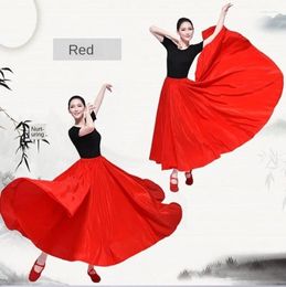Stage Wear Plus Size Satin Belly Dance Skirt Xinjiang Practise Costume Uygur Tibetan Female