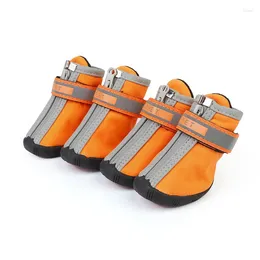 Dog Apparel Waterproof Shoes Outdoor Boots For Small Dogs Durable Pet Walking Reflective Fasten Straps Rugged Anti-Slip Sole