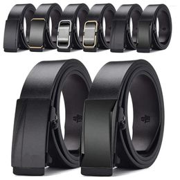 Belts Men Casual Adjustable Vintage Ratchet Automatic Buckle Waistband Pants Bands Leather Belt