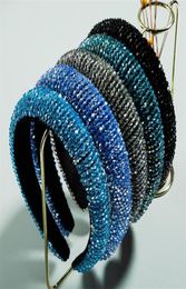 Sell Padded Rhinestones Headbands Full Crystal Hair Bands Bejewled Women Diamond Headband Fashion Hair Jewelry3675400