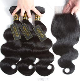 Body Wave Bundles With Closure Brazilian Remy Hair Bundles With Frontal Human Hair Bundles With Lace Frontal Closure7749965