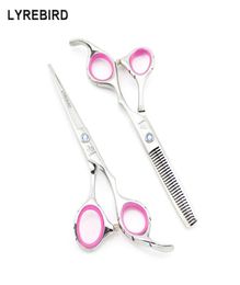 Lyrebird Japan Hair Scissors 6 INCH Hair shears Hair thinning scissors Antislip handle Pink ring NEW4225988