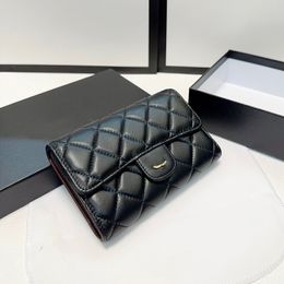 15CM Clamshell Mini Women Designer Wallet Matelasse Leather Vintage Coin Purse Caviar/Lambskin Luxury Handbag Shopping Clutch Trend Suitcase Key Pouch Sacoche