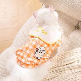 Cat Costumes Pet Clothing Satchel Lapel Autumn And Winter Sweater Fall To Prevent Fluff Two Feet Warm Clothes
