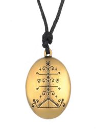 Viking Voodoo Loa Veve Pendant Vodoun Lwa Talisman Wiccan Pagan Ogou Feray Jewellery Amulet Rope Necklace for Men and Women6109540