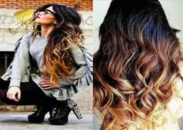 Full Lace Wig 3 tone ombre weaves 1b427 Glueless full Short Lace Wigs Brazilian Human hair Front Lace Wigs for Black Women74108782959704