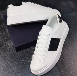 White Black Macro Men Sneakers Shoes Re-Nylon & Brushed Leather Trainers Fabric Rubber Sole Platform Skateboard Comfort Casual Walking EU38-46