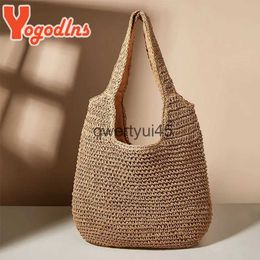 Shoulder Bags Yogodlns Summer Straw Bag For Women Woven andmade andbag Large Capacity Lady Tote Vacation Beac Raan Soulder BolsaH24217