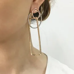 Dangle Earrings Punk Big Statement For Women Fashion Jewellery Geometric Metal Drop Vintage Combine