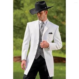 Men's Suits Elegant Solid Men Formal Notch Lapel Single Breasted Blazer Set Chic Prom Party Groom Wedding Tailcoat Slim 3 Piece