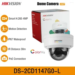 Hikvision DS-2CD1147G0-L 4MP Full Colour Night Vision Dome IP Camera Outdoor Waterproof CCTV IR 30m ColorVu Security Surveillance