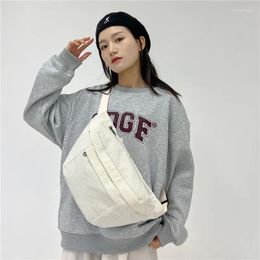 Waist Bags 2024 Autumn And Winter Corduroy Messenger Bag Simple Trendy Match Large Capacity Chest Men Women Same