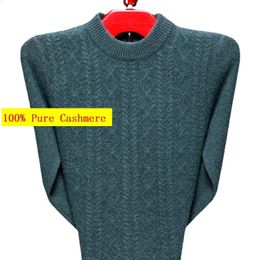 Arrival High Quality 100% Pure Cashmere Sweater Men's Large Round Neck Thickened Plus Size S M L XL 2XL 3XL 4XL 5XL 240129