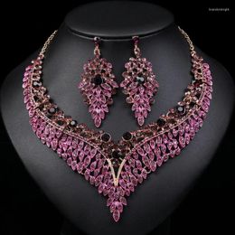 Necklace Earrings Set And Suite High Profile Retro Sense Exquisite Design Banquet Dress Colourful Oil