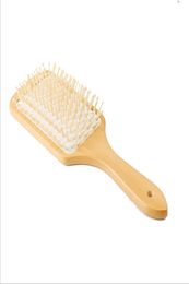 New Hair Comb Massage Comb Hair Brush Wood Handle Antistatic Combes Head Massage Comfortable Steel Needle Hairdressing Brushes4773202