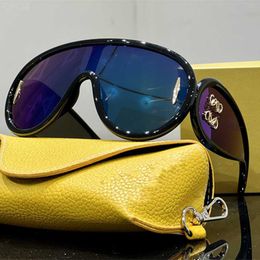 Sunglasses Designer Sunglasses Wave Mask Sunglasses 40108 Large Frame Women Mens Polarised Glasses Acetate Fibre Hip Hop Luxury Classics Sunglasses Uv400 Pro Nydp