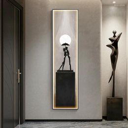 Wall Lamp Modern Luxury Porch Art Decorative Painting Slender Strip Mural Simple Living Room Bedroom Corridor Aisle