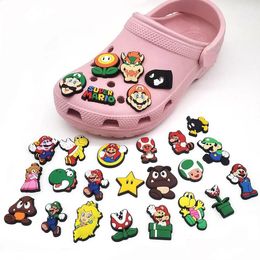 Cartoon Accessories Charms Wholesale Childhood Memories Classic Games Mushroom Funny Gift Shoe Pvc Decoration Buckle Soft Drop Deliver Otzla