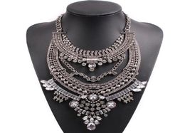 2020 New Arrival Design Fashion Vintage Alloy Big Chunky Statement Crystal Pendant Necklace for Women Jewelry6993820