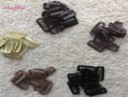 20Pcs Wig Clips 32mm Snap Clips for Hair Extension I Shape HairClips Tools 9 Teeth Hair Extension Clips in 5 Colour Option Clip1836223