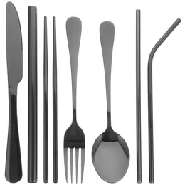 Dinnerware Sets Outdoor Western Cutlery Set Banquet Serving Utensils Soup Ladle Stainless Steel Reusable Silverware