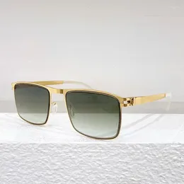 Sunglasses Retro Square Alloy Acetate Men Polarised UV400 Optical Sun Glasses For Women Vintage Prescription Male Brand