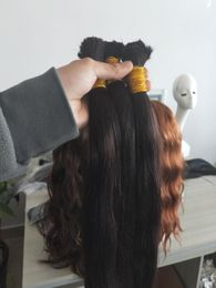 9a Human Hair Bulk No Attachment Cheap Brazilian Straight Hair in Bulk Hair for Braiding 3pcs8097449