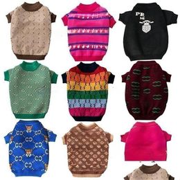 designer clothes brands winter warm pet sweater knitted turtleneck cold weather pets coats puppy cat plover clothing for