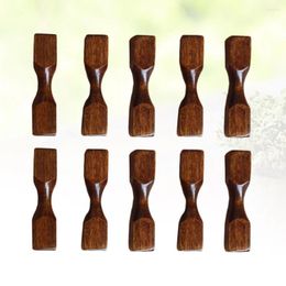 Dinnerware Sets 10 Pcs Chopstick Rest Metal Chopsticks Wooden Utensils For Eating Bamboo Holder