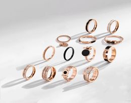 Titanium Steel Ring Womens Korean Version of the European And American Personality 18kt Rose Gold Ring Does Not Fade Fashion Jewel3475349