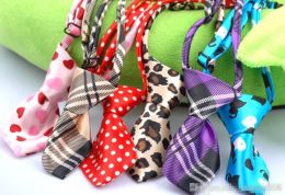 Dog Apparel Hot Sale Free shipping dog pet cat bow tie necktie collar mixed different color 120pcs