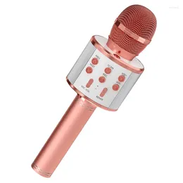 Microphones Kids Microphone Portable Handheld Wireless Bluetooth Karaoke For Boys&Girls Gift Birthday Party