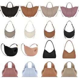 10A Tonca Textured Duo Shoulder Camel Numero Un Nano Ma Le Cyme Tote Women Cross Body Bags Lady Handbag Leather Bag Half Moon Underarm ES122