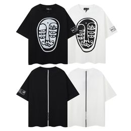 Summer Tshirts New Short Sleeve Men Women 1:1 Casual Tees Cotton Graffiti Letter Printed Tops Fashion Black White T-shirts