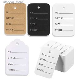 Labels Tags 100pcs/lot 3.5x5cm Price Tags Kraft Paper Lables for DIY Jewellery Retail Price Tags Handmade Clothes Size Tags Store Hang Lables Q240217