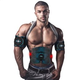 Abdominal Muscle Stimulator Trainer EMS Abs Fitness Equipment Training Gear Muscles Electrostimulator Toner Exercise At Home Gym 240123