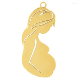 Charms 5pcs/Lot Stainless Steel Elegant Pregnant Mom Pendant Mother Family Baby Fit Earrings Necklace Jewelry Bulk