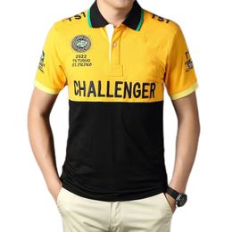 Designer summer men's polo shirt with a lapel and short sleeved T-shirt, men's racing jersey