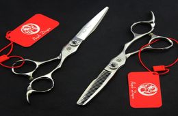 Purple dragon Hair Scissors shear tijeras peluquero 6 INCH tesoura de cabeleireiro profissional Simple packing 1SETLOT NEW2989806