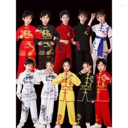 Ethnic Clothing Chinese Traditional Costume For Children Kids Wushu Suit Tai Chi Uniform Martial Arts Performance Exercise Clothes